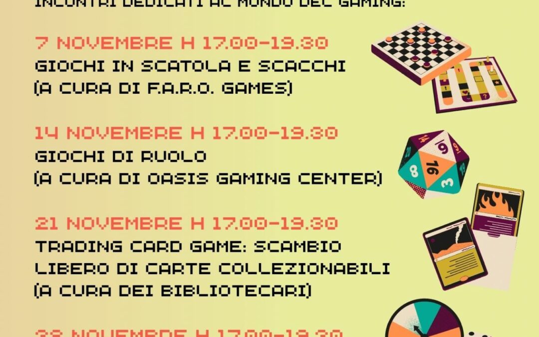 Gaming in Villa Burba: November is the month of games!