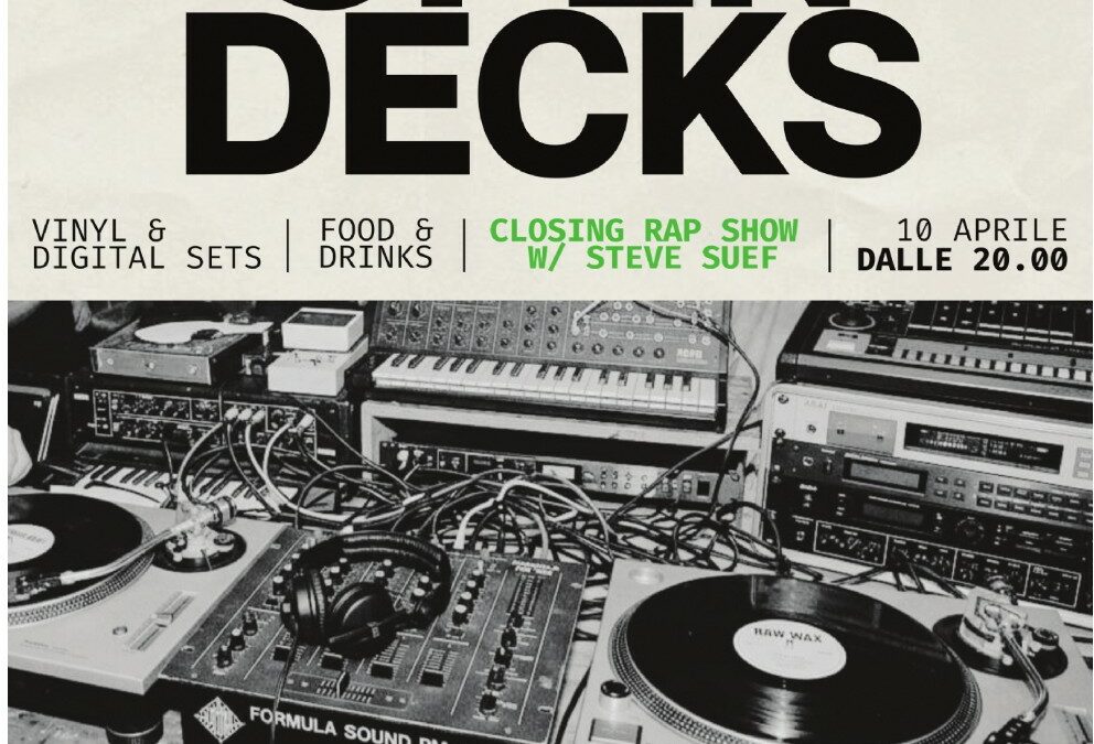 Open Decks: electronic music and young talents